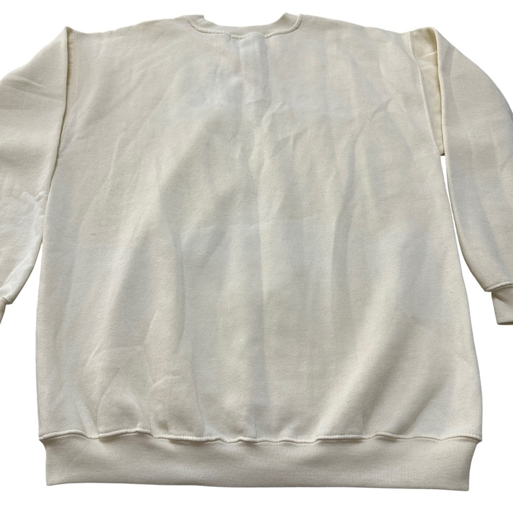 VTG Jennifer Moore Butter Yellow Sweatshirt Crewneck Pullover Quite Luxury Small - Picture 9 of 11
